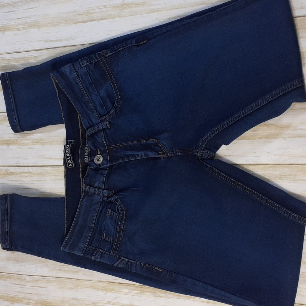 Nina Rossi Jeans Skinny Stretch Blue Jeans Size 5 - Picture 3 of 16